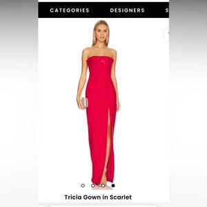 Likely Strapless Scarlet Gown